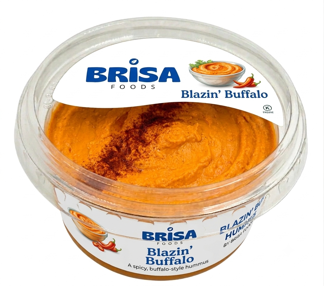 Brisa Foods Blazin' Buffalo hummus tub