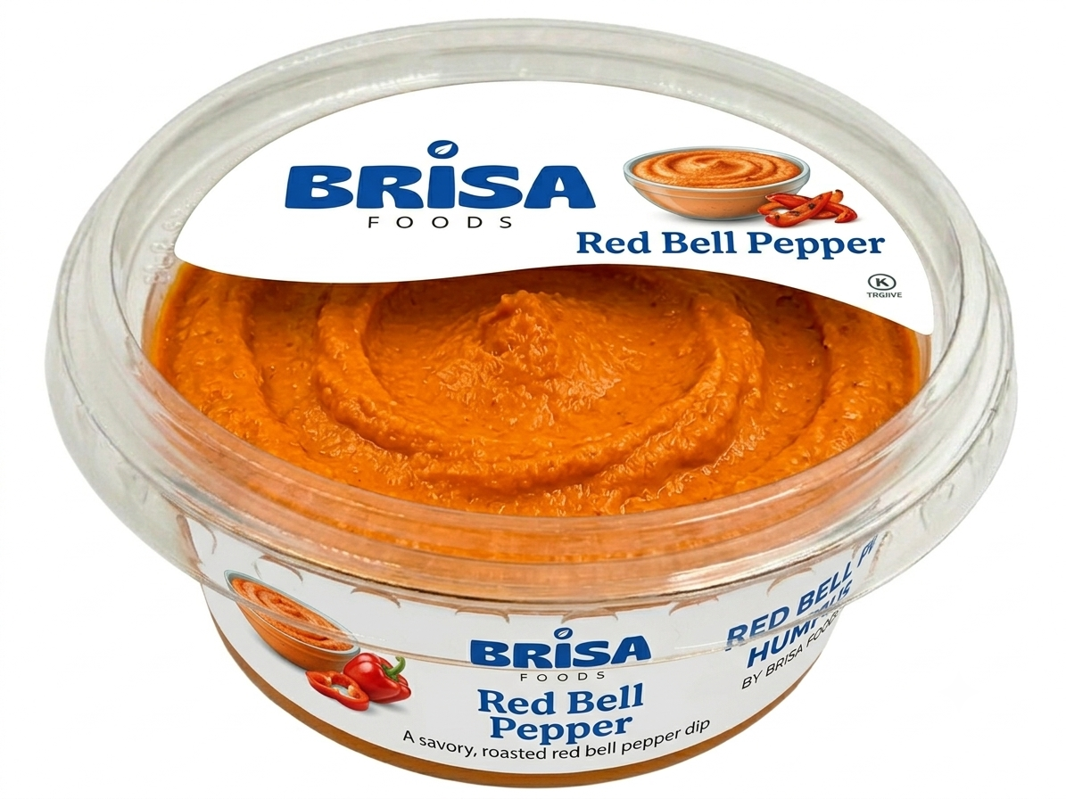 Brisa Foods Red Bell Pepper hummus tub