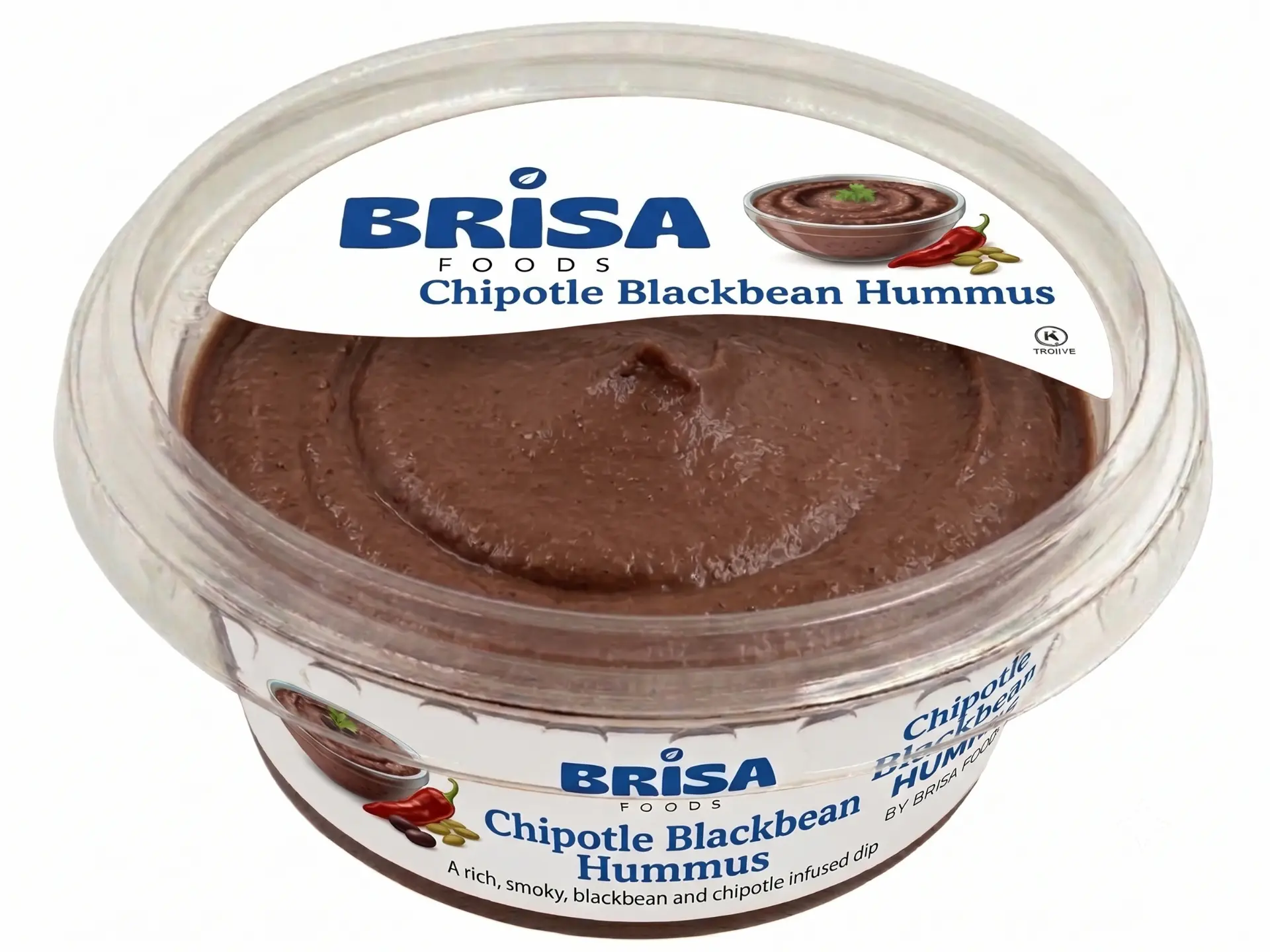 Brisa Foods Chipotle Blackbean hummus tub